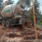 Pile foundation works for toilet block.