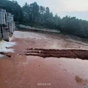 Due to heavy rain at site ring bund and ramp for erecting work destroyed