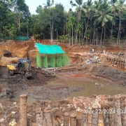 Excavation of P4 pier open foundation