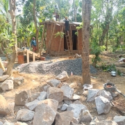 Toilet block roof slab concreting