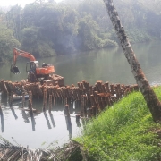 Coconut piling works