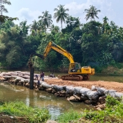 erection of sheet pile