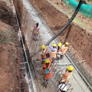 Raft slab concreting 