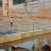 Gabion box work finished first stage