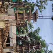 column concreting work in progress